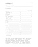 Cheribundi Protein tart cherry juice Nutrition Facts and Ingredients