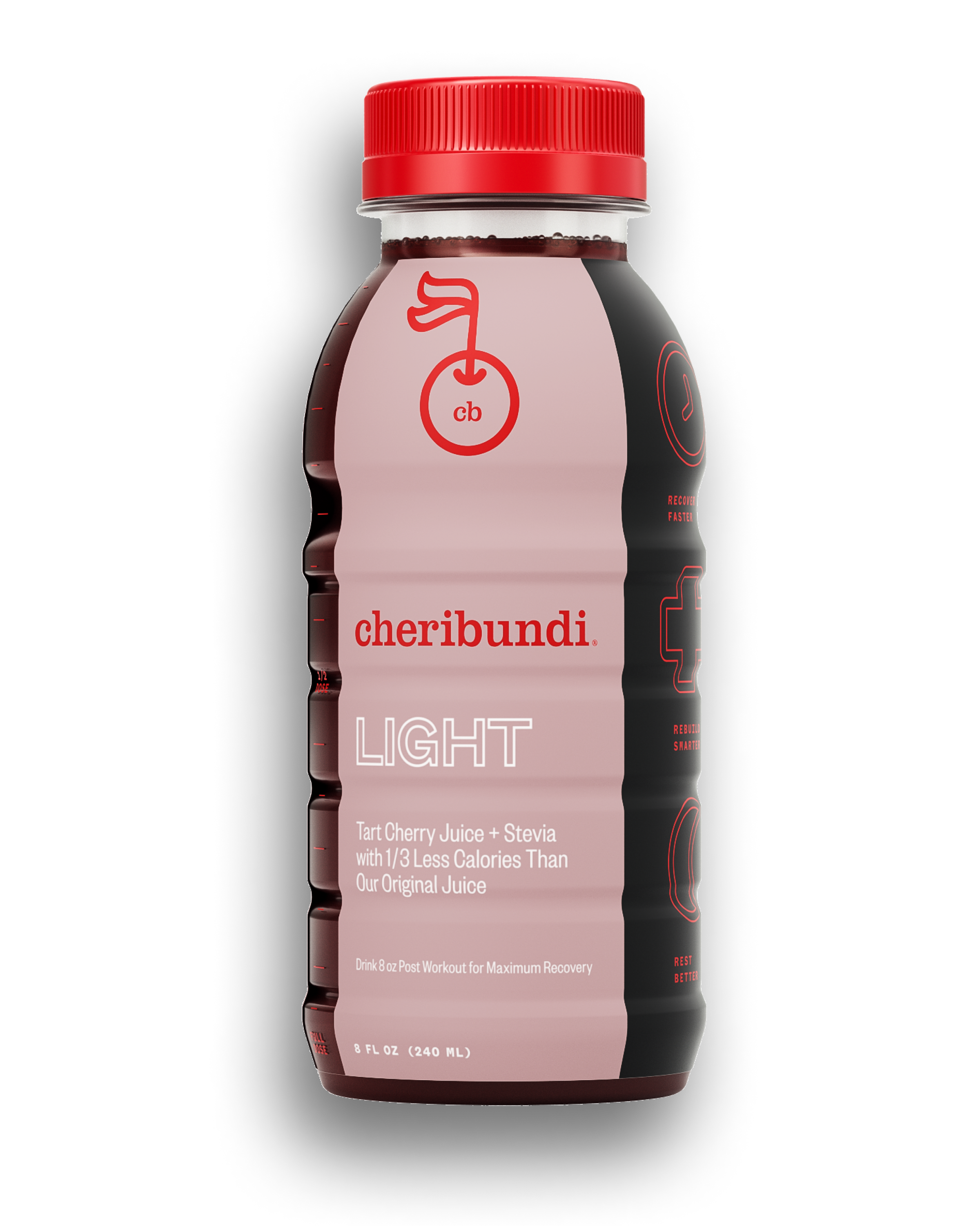 Cheribundi no added sugar and kosher cherry juice, front packaging