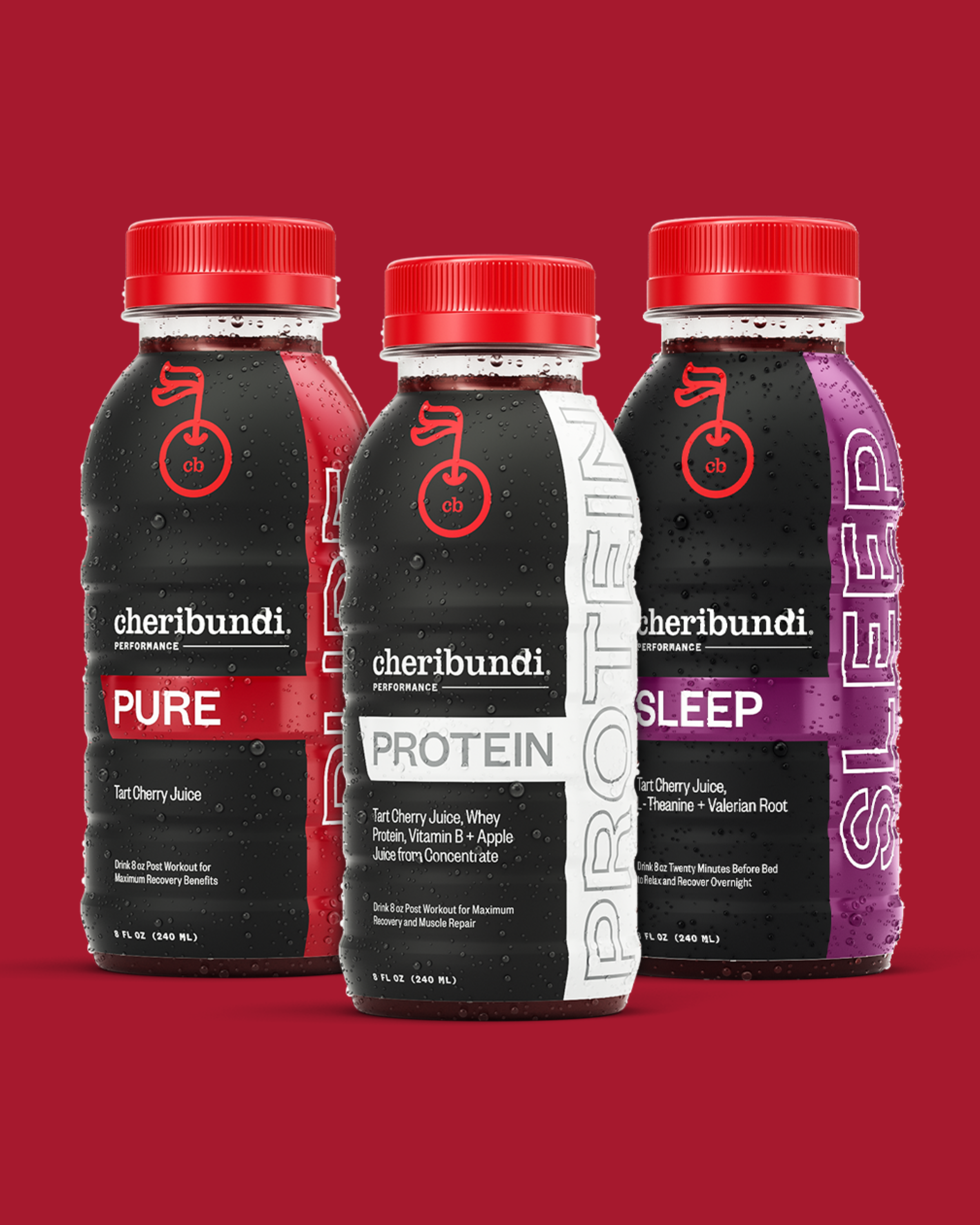 Cheribundi Tart Cherry Juice Power Pack with Pure, Protein, and Sleep