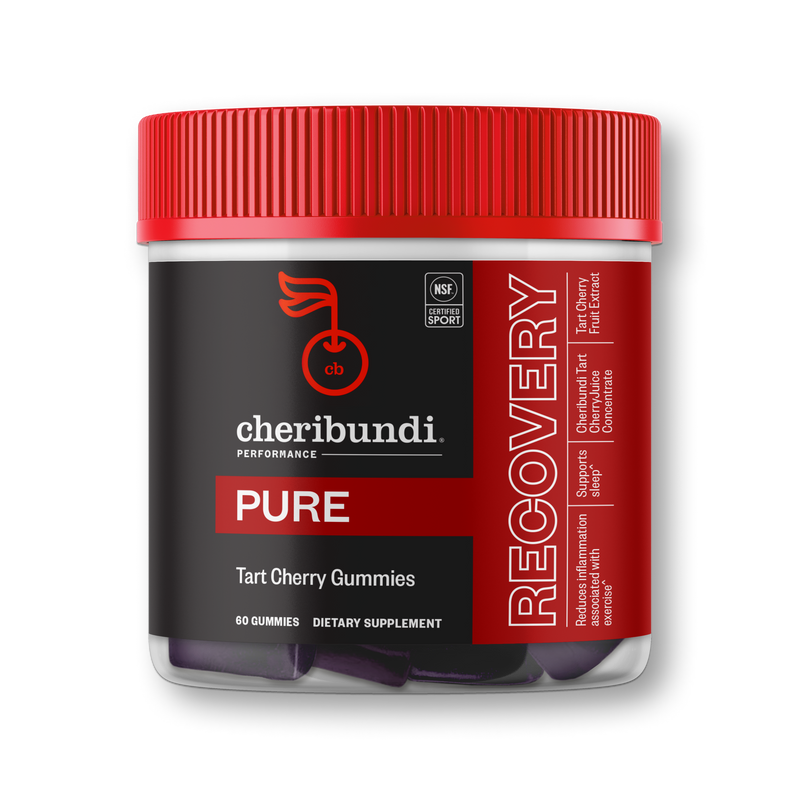 Cheribundi Pure cherry juice gummies front packaging