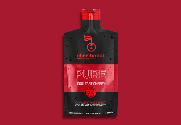 main. An image of the front packaging for Cheribundi Pure tart cherry juice concentrate, a natural cherry juice concentrate for gout. This cherry tart concentrate provides the benefits of concentrated tart cherry juice and cherry extract.