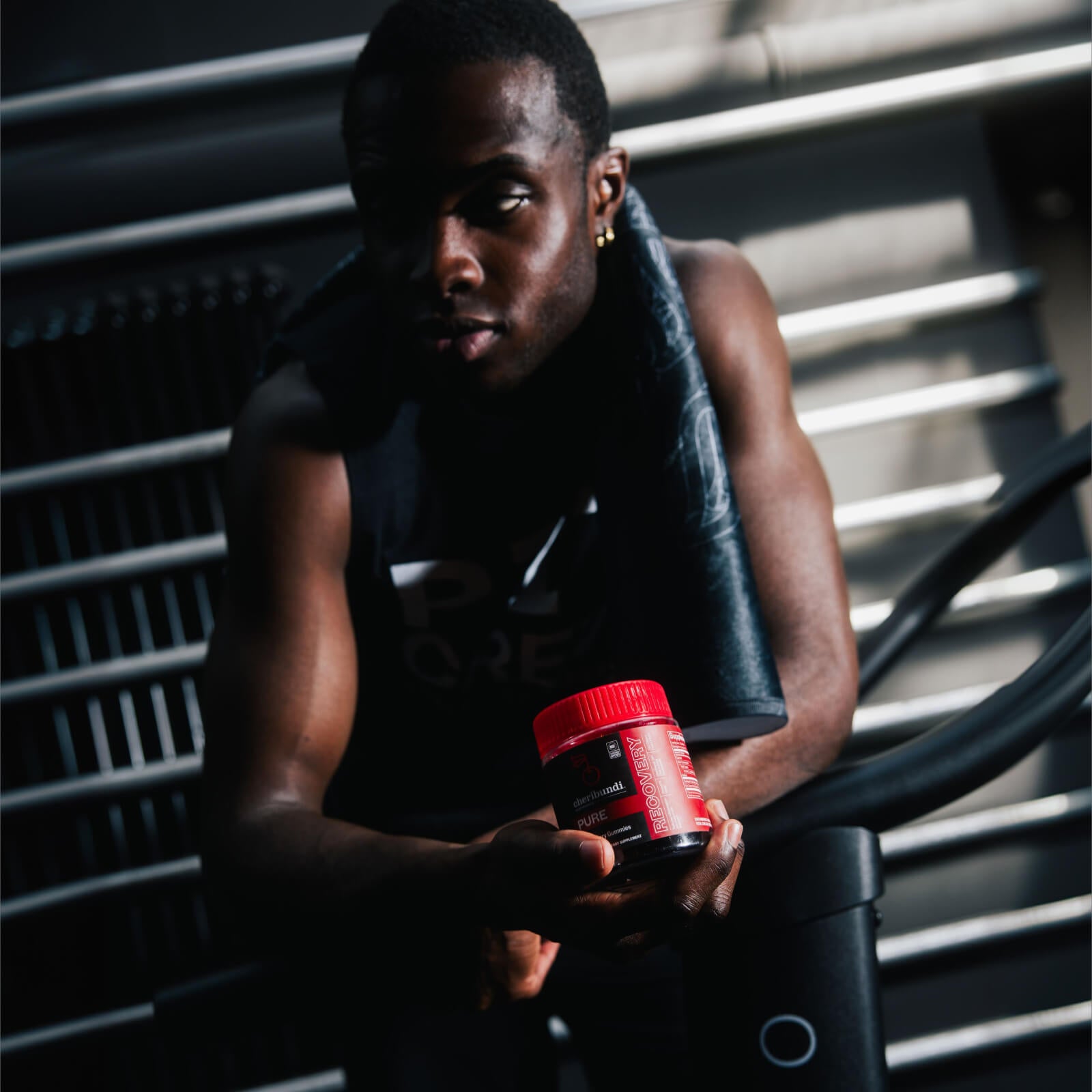 Athlete holding Cheribundi